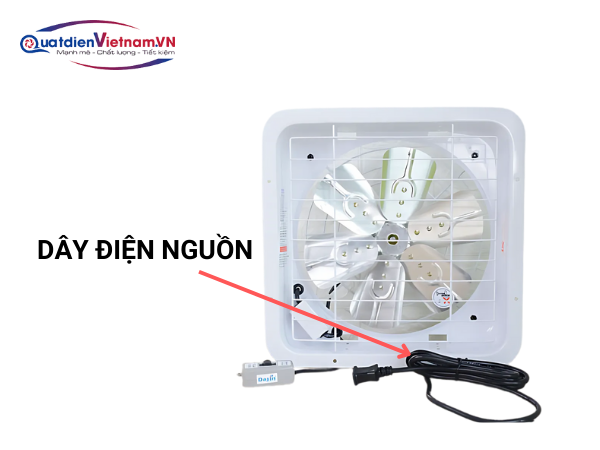 Dây điện nguồn Quạt Thông Gió Công Nghiệp Dasin KVF-1025