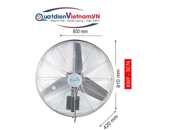 Quạt Treo Tường Công Nghiệp Dasin KWP - 3076