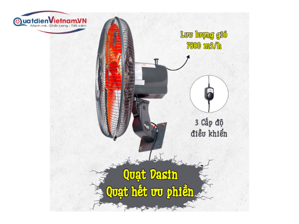 Quạt Treo Tường Công Nghiệp Dasin KWL - 1845