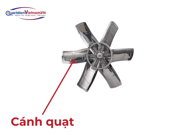 Cánh quạt: 6 cánh nhôm cao cấp, chống gỉ, hiệu suất bền bỉ