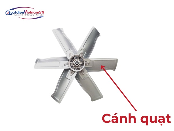 Cánh quạt inox cao cấp tạo luồng gió mạnh và ổn định