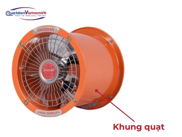 Khung quạt thép sơn tĩnh điện, thiết kế tròn, chịu lực và chống ăn mòn hiệu quả