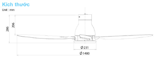 Quạt Trần KDK W56WV Nhật