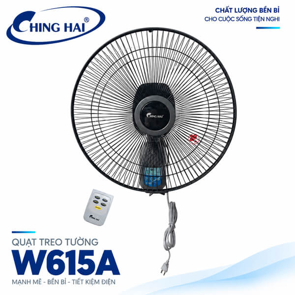 Quạt treo tường Ching Hai W615A 55W có điều khiển