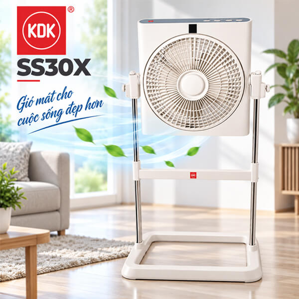 Quạt hộp KDK SS30X Nhật Bản chân đứng 30cm