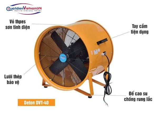 Tay xách tạo sự thuận lợi khi vận chuyển quạt