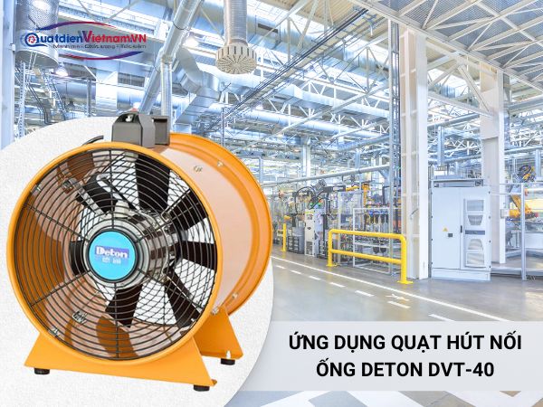 Quạt hút gió Deton 40cm được ứng dụng để làm mát, giảm nhiệt, đem đến luồng không khí thoáng mát, sạch sẽ