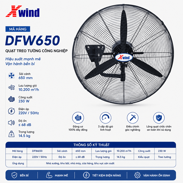 quat treo tuong cong nghiep xwin DFS650