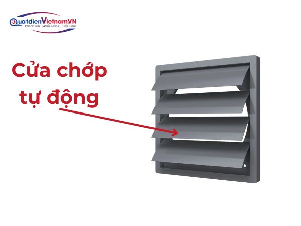 Cửa chớp tự động thông minh, bảo vệ quạt hiệu quả
