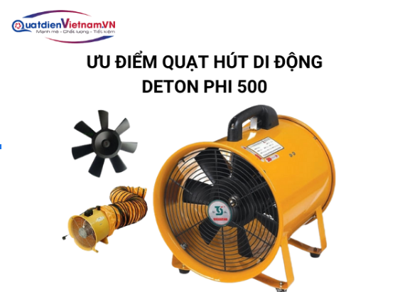 Ưu điểm nổi bật của quạt hút di động Deton Phi 500