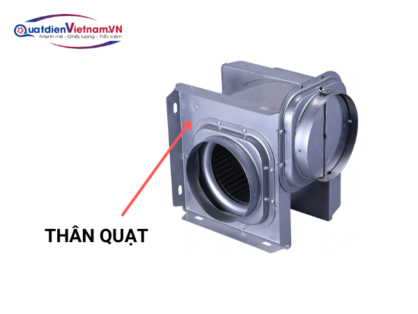 Thân quạt Quạt Hút Vuông Góc Nối Ống Nanyoo DPT20-55B