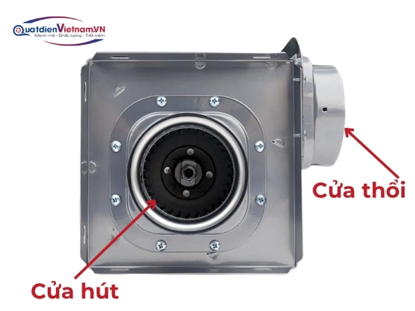 Thiết kế cửa hút và thổi vuông góc, linh hoạt lắp đặt