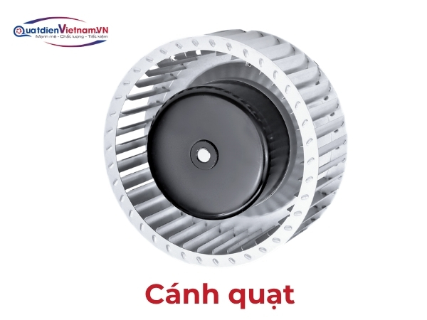 Cánh quạt thép SS400/Inox 304, thiết kế cong, cân bằng động chính xác