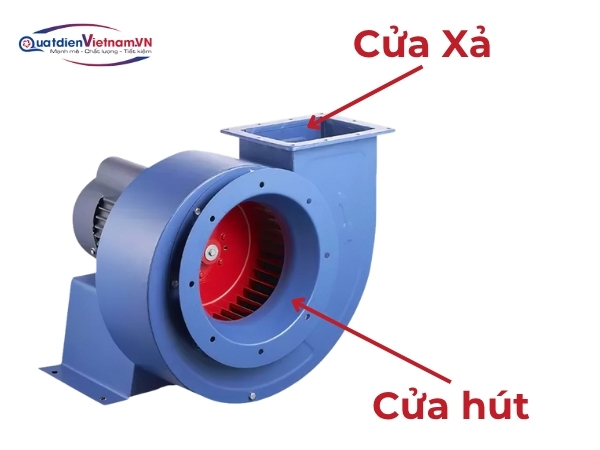 Cửa hút/xả tiêu chuẩn, dễ dàng kết nối với hệ thống ống dẫn khí