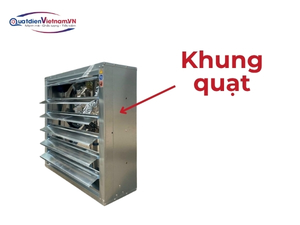 Khung quạt tôn mạ kẽm, cửa chớp tự động bảo vệ