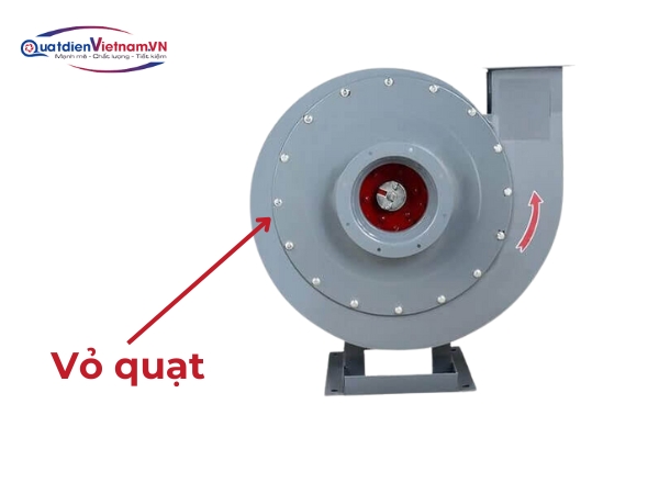 Vỏ quạt xoắn ốc, tăng áp suất và định hướng luồng khí