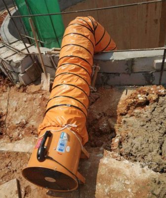Ống gió vải mềm quạt hút Simili có nhiều kích thước khác nhau quat hut noi ong cong nghiep