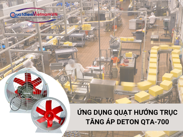 Ứng dụng Quạt hướng trục tăng áp Deton QTA-700