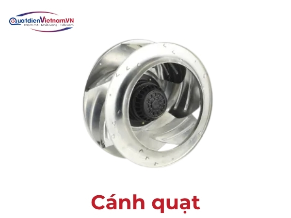 Cánh quạt 8-12 lá, thép CT3/Inox 304, thiết kế cong ngược, cân bằng động ISO G6.3