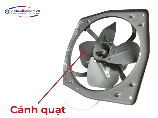 Cánh quạt inox 6 lá, tạo lưu lượng gió mạnh và êm ái