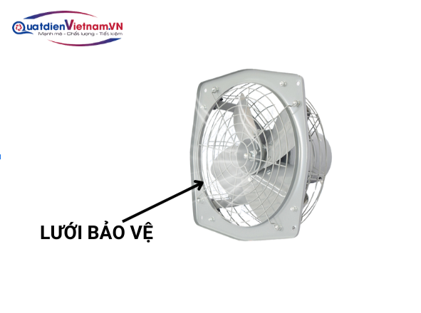 Phiên bản lưới bảo vệ Quạt Thông Gió Vuông Deton Fqd50-4