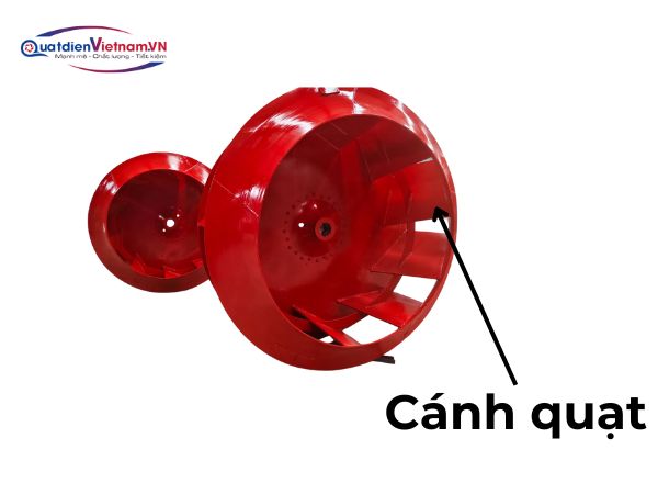 Cánh quạt: Thiết kế cánh đôi, tối ưu hóa luồng khí, tạo áp suất cao