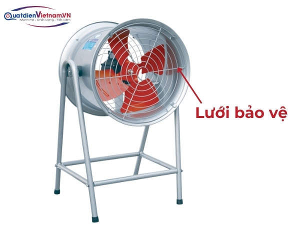 Lưới bảo vệ kim loại, tháo lắp dễ dàng cho vệ sinh