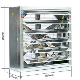 Quạt thông gió vuông Afan có kích thước 800x800 quat thong gio nha xuong afan 800x800