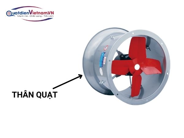 Thân quạt được làm từ chất liệu thép mạ kẽm có độ bền cao