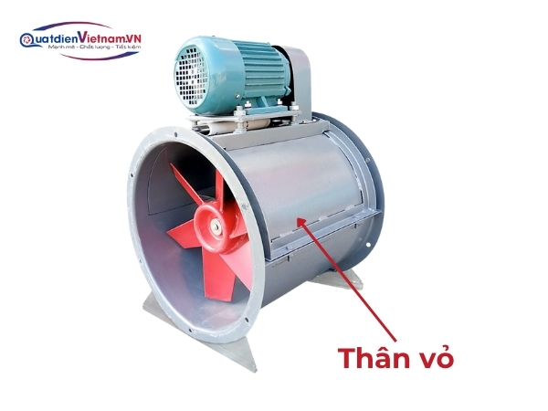 Thân vỏ thép CT3 (SS400), sơn tĩnh điện, tối ưu hóa hiệu suất thông gió