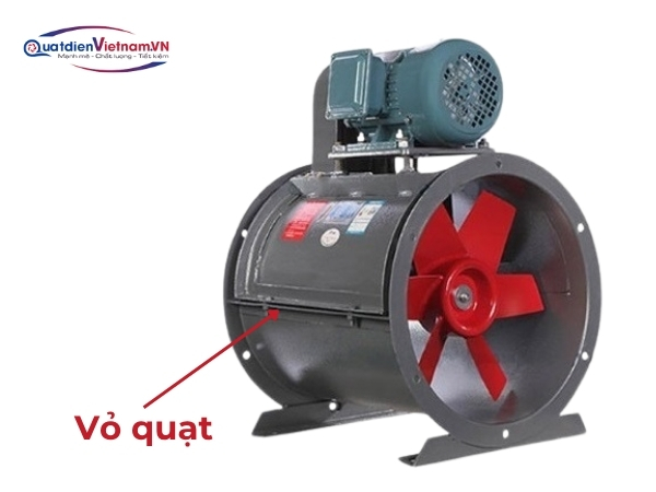 Vỏ quạt thép CT3/Inox-304, sơn tĩnh điện, thiết kế tròn dễ lau chùi, chống ăn mòn
