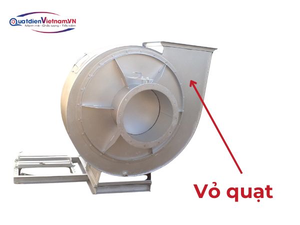 Vỏ quạt: Thép CT3, khả năng chống hoen gỉ, định hướng luồng khí