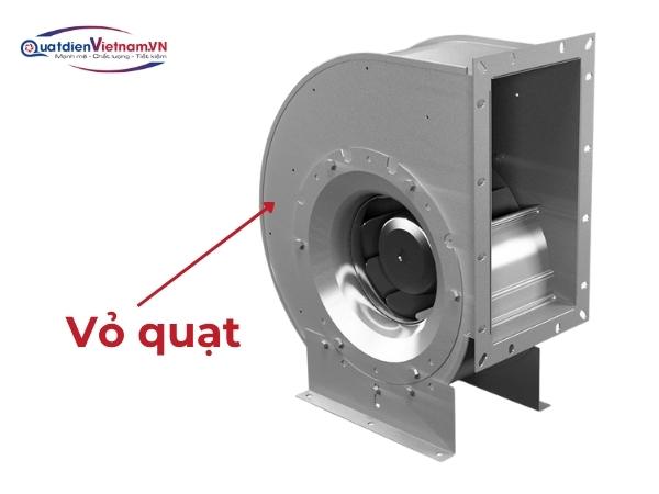 Vỏ quạt thép CT3 sơn tĩnh điện, thiết kế xoắn ốc chống tích tụ điện tích