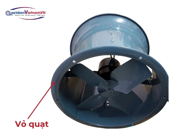 Vỏ quạt thép không gỉ hoặc sơn tĩnh điện, thiết kế khung tròn tối ưu hóa dòng khí