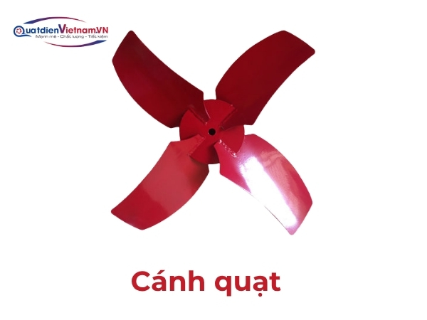 Cánh quạt 4 lá thép, đường kính 300mm, cân bằng động, giảm tiếng ồn và rung