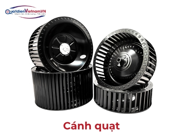 Cánh quạt 8-12 lá, thép CT3, thiết kế tối ưu lưu lượng gió và giảm tiếng ồn