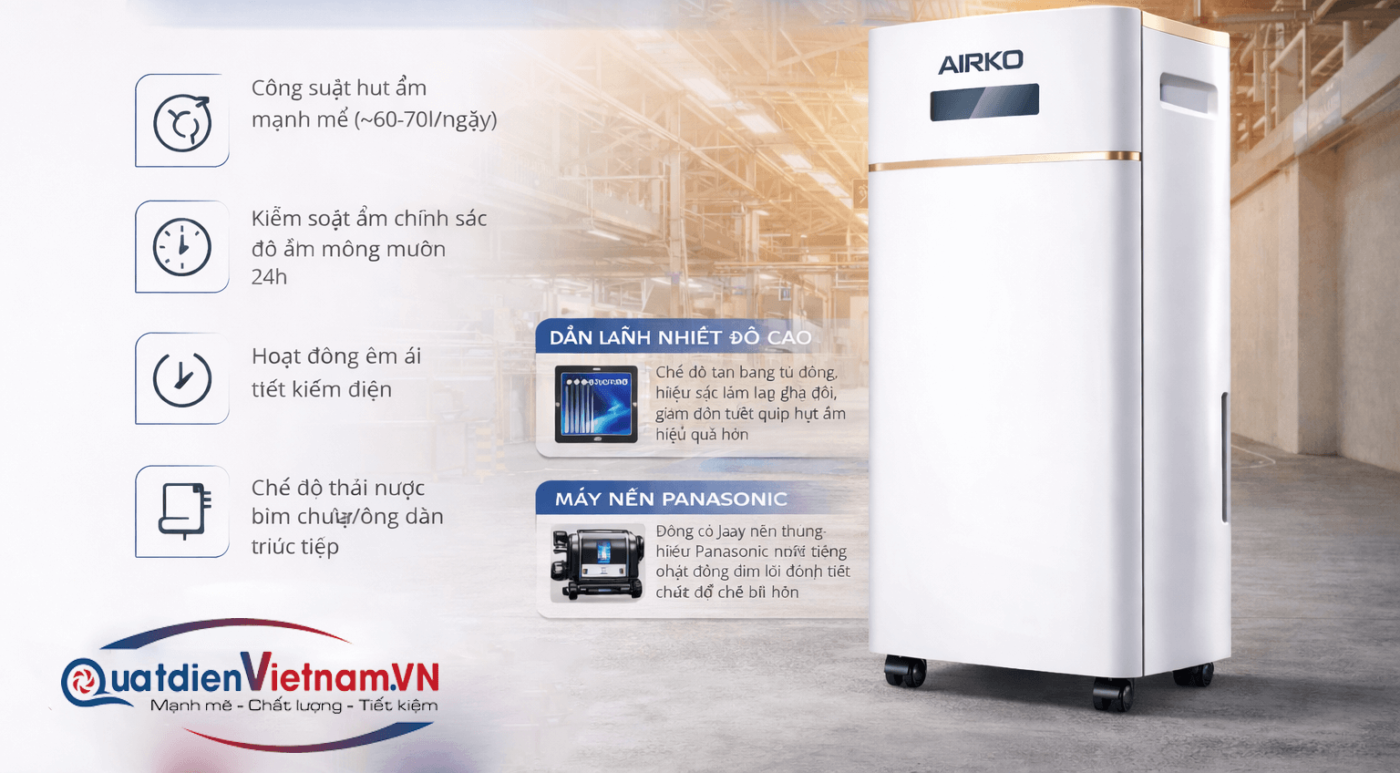 cong nghe hien dai trong may hut am airko