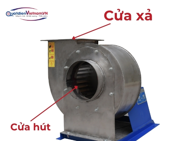 Cửa hút và xả tiêu chuẩn công nghiệp, kết nối dễ dàng với ống dẫn khói