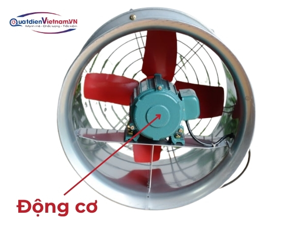 Motor ba pha lõi đồng 100%, tản nhiệt tốt, tuổi thọ cao, 1.400 vòng/phút