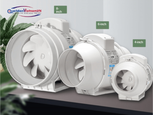 Quạt hút nối ống gió shp-125 dùng để kết nối với đường ống để vận chuyển không khí