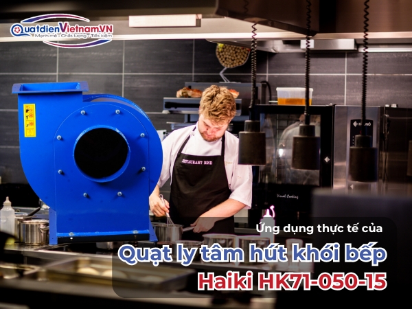 Ứng dụng thực tế của Quạt ly tâm hút khói bếp Haiki HK71-050-15