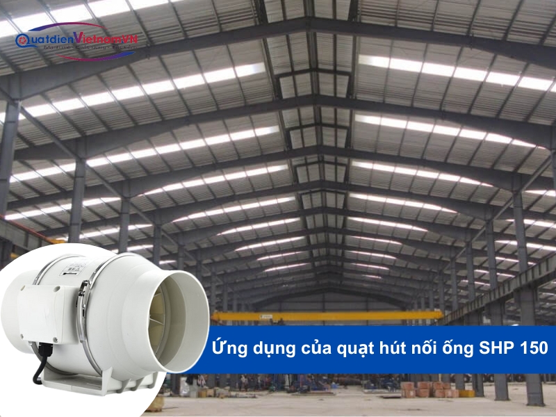 Quạt Hút Nối Ống SHP 150 trong bếp, phòng ngủ, WC.