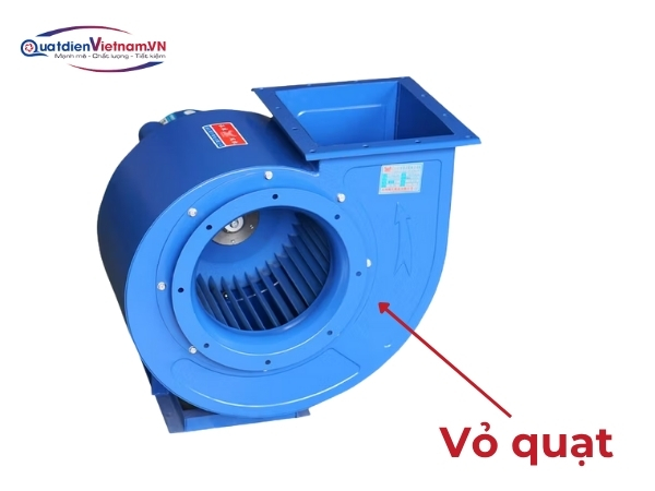 Vỏ quạt thép sơn tĩnh điện, thiết kế xoắn ốc tối ưu dòng khí