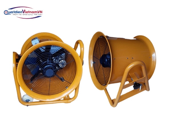 Quạt cấp gió di động Soffnet SH2T-60S có bánh xe để di chuyển và hút không khí.