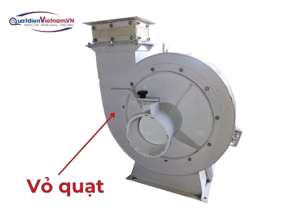 Vỏ quạt thép SS400/CT3, sơn tĩnh điện, thiết kế xoắn ốc tối ưu luồng kh