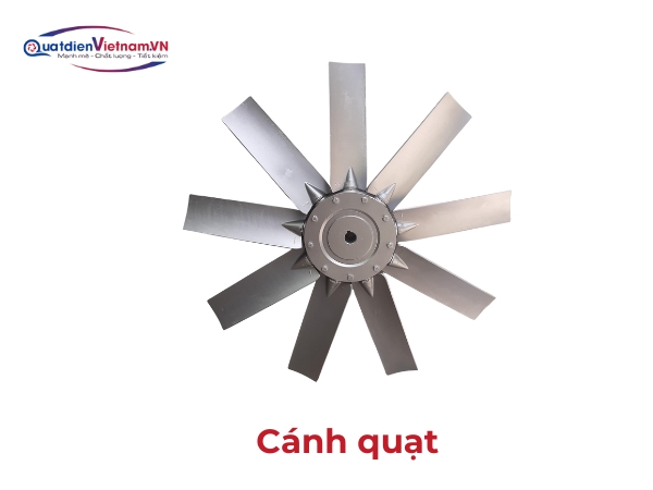 Cánh quạt inox 304, 7 cánh bản dải, giảm tổn hao và tiếng ồn