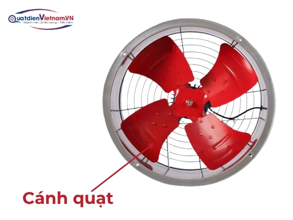 Cánh quạt thép cao cấp, 4 lá, cân bằng động chính xác, tối ưu góc cánh