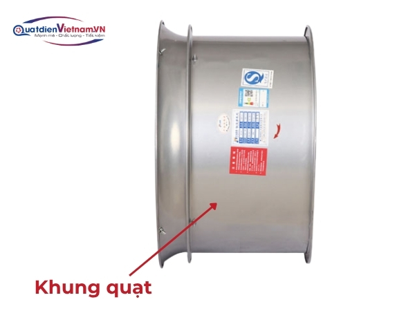Khung quạt thép không gỉ, sơn tĩnh điện, thiết kế tròn, phân bố áp lực gió đều