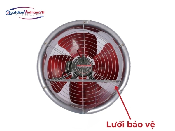 Lưới bảo vệ an toàn, dễ dàng tháo lắp và bảo trì