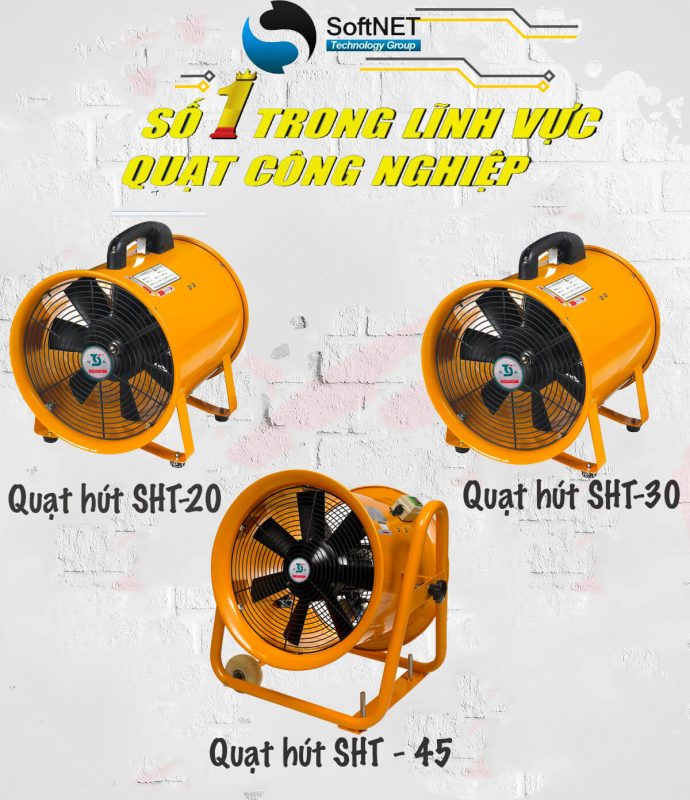 quạt thông gió xách tay soffnet sht-50 quat hut xach tay soffnet